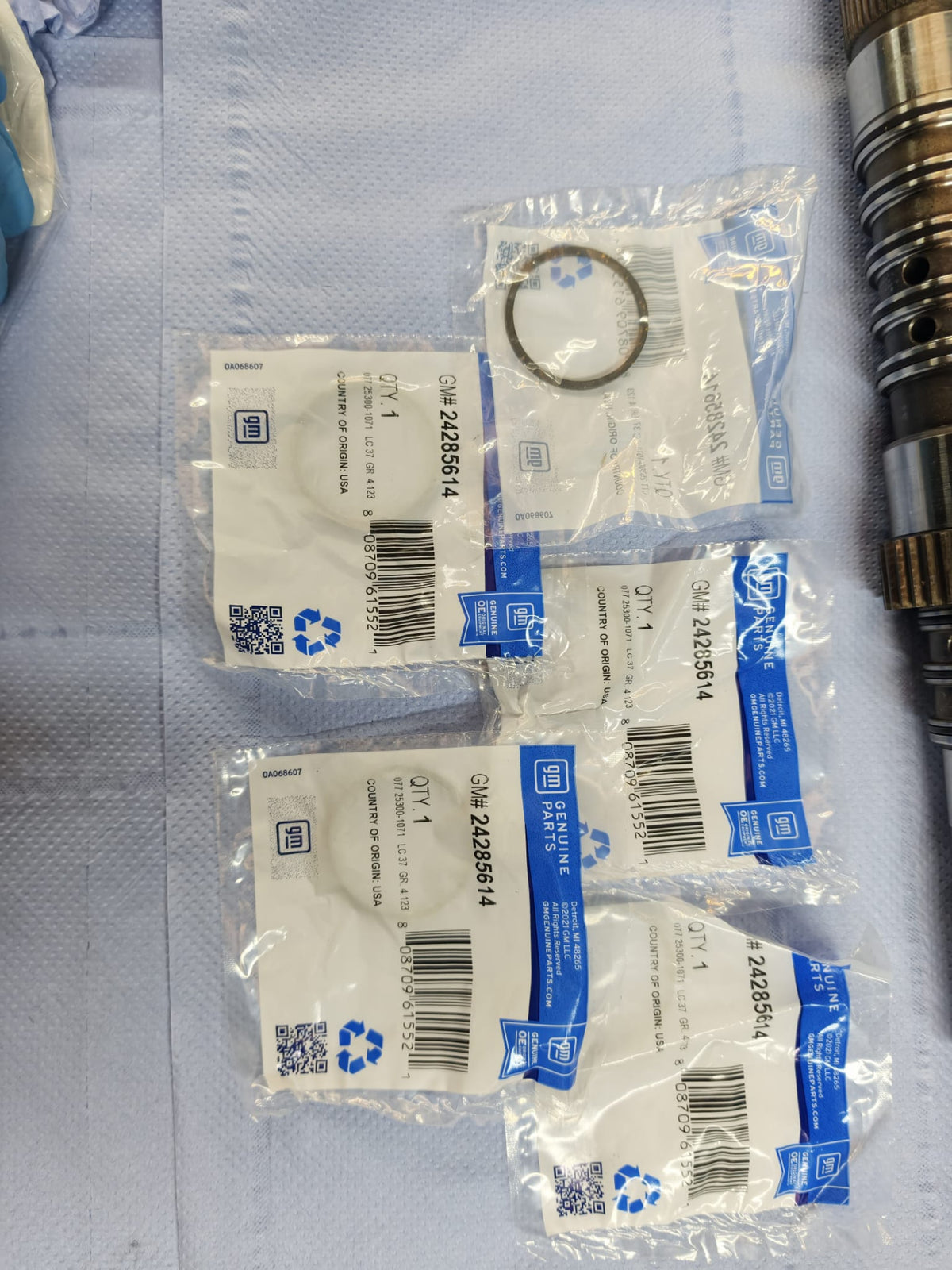 Ford 10R80 GM 10L80 Teflonringe, 5 Stück Satz, original GM Tüten GM 24285614